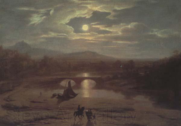 Washington Allston Moon-light landscape (mk43) Norge oil painting art